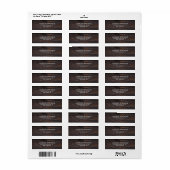 Bruin Hout Textuur Professioneel Elegant Modern Etiket (Full Sheet)