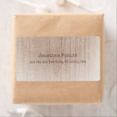 Bruin houten bord Verstoorde tekst Sjabloon Etiket (Insitu)