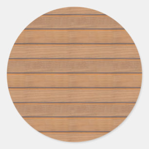 Bruin Houten Douane Lege Natuur Elegante Sjabloon Ronde Sticker