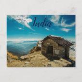 Bruin houten huis in Chandrashila Tungnath India Briefkaart (Voorkant)