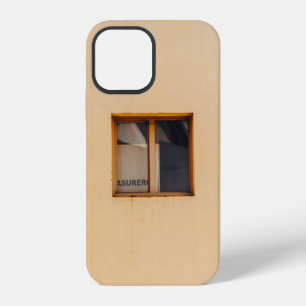 BRUIN HOUTEN KADER GLAZEN RAAM iPhone 12 HOESJE