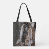 Bruin houten log tote bag (Achterkant)
