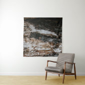Bruin houten log wandkleed (In Situ (horizontaal))