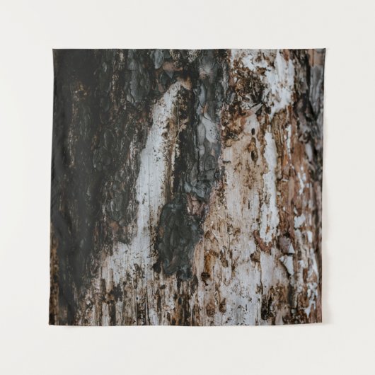 Bruin houten log wandkleed (Voorkant)
