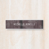 Bruin houten ontwerp Achtergrond leverbaar Deurbordje (Voorkant)