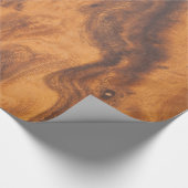 Bruin Houten Ontwerp Cadeaupapier (Hoek)