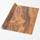 Bruin Houten Ontwerp Cadeaupapier (Uitgerold)