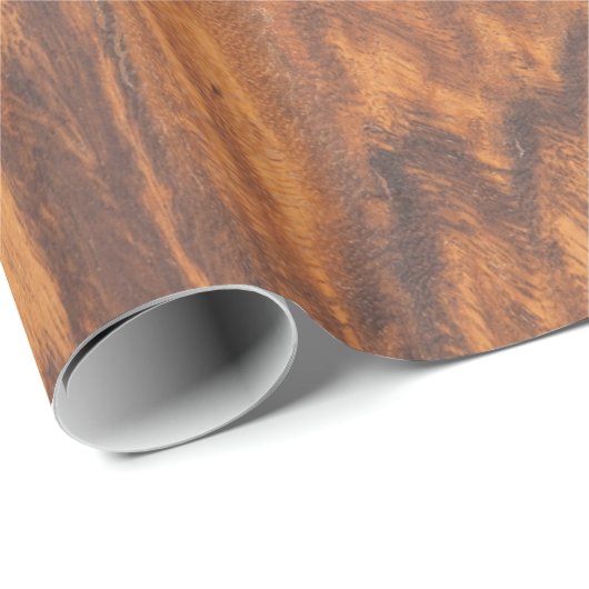 Bruin Houten Ontwerp Cadeaupapier (Rol Hoek)