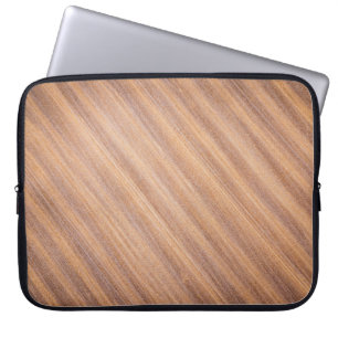 Bruin houten oppervlak laptop sleeve