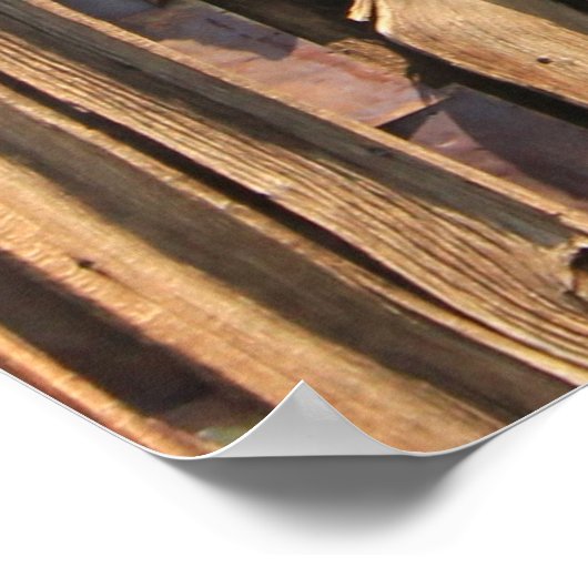 Bruin houten oppervlak poster (Hoek)