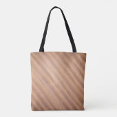 Bruin houten oppervlak tote bag (Achterkant)