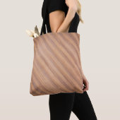 Bruin houten oppervlak tote bag (Dichtbij)