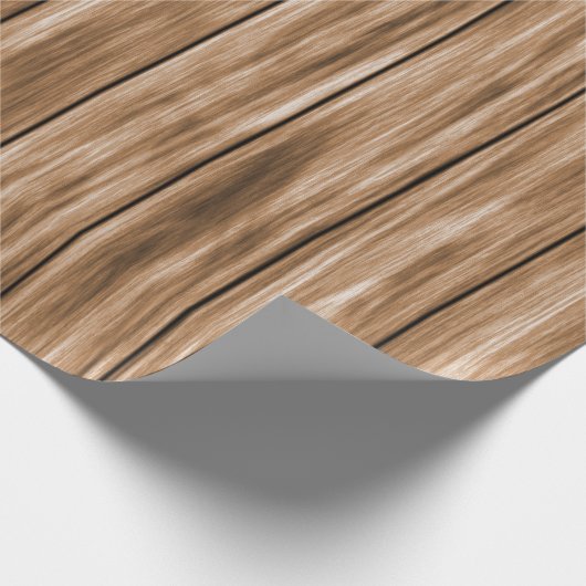 Bruin houten paneel cadeaupapier (Hoek)
