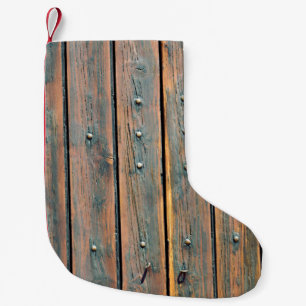Bruin houten paneel kleine kerstsok