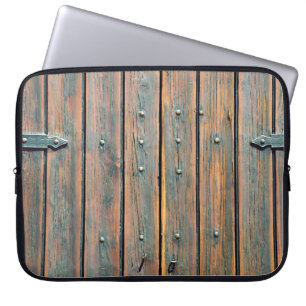Bruin houten paneel laptop sleeve