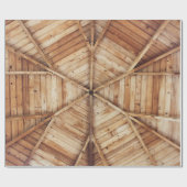 Bruin houten plafond cadeaupapier (Vlak)