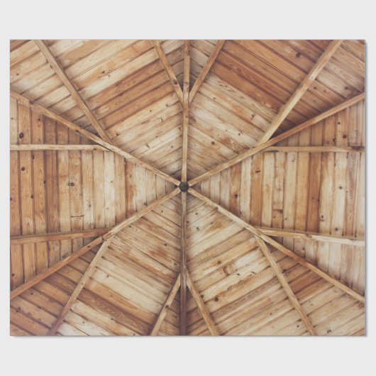 Bruin houten plafond cadeaupapier (Vlak)