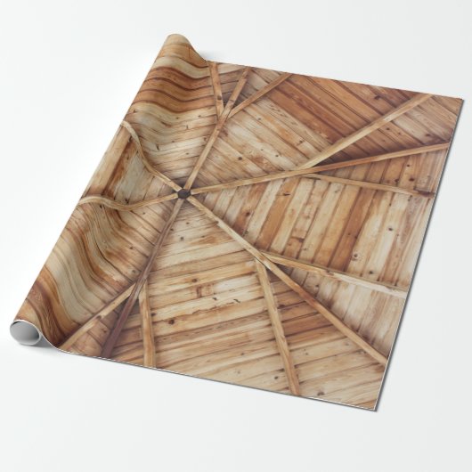 Bruin houten plafond cadeaupapier (Uitgerold)