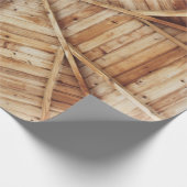 Bruin houten plafond cadeaupapier (Hoek)