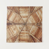 Bruin houten plafond wandkleed (Voorkant (horizontaal))