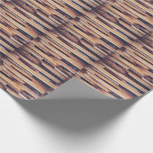 Bruin houten planken cadeaupapier (Hoek)