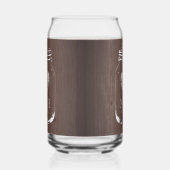 Bruin houten platteland bruiloft  stijl blikvorm glas (Rechts)