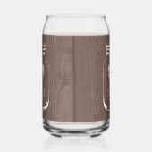 Bruin houten platteland bruiloft  stijl blikvorm glas (Links)