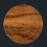 Bruin houtextuur dartbord<br><div class="desc">Een minimalistisch ontwerp met een bruine houttextuur.</div>