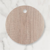 Bruin houtkap Kijk blanco Sjabloon klasse Bedankjes Labels (Achterkant)