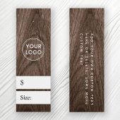 Bruin-houtkorrelprijs label mini visitekaartjes