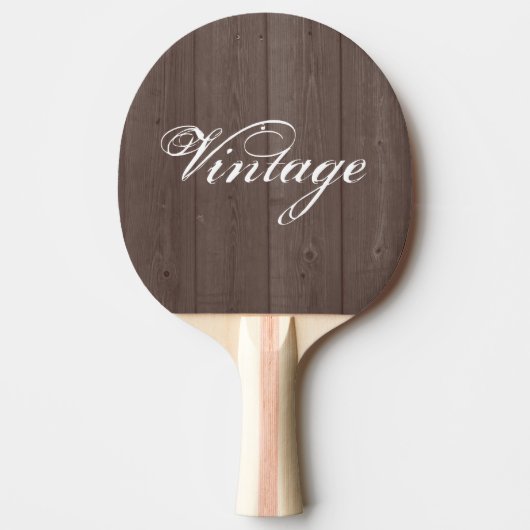  bruin houtnerf paneel ping pong paddle tafeltennisbatje (Voorkant)
