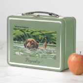 Bruin Huisdier Hond Woofter Vakantie Koffer Custom (In situ)