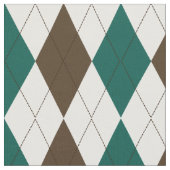 Bruin | Hunter Green | White Argyle Pattern Stof (Close Up)