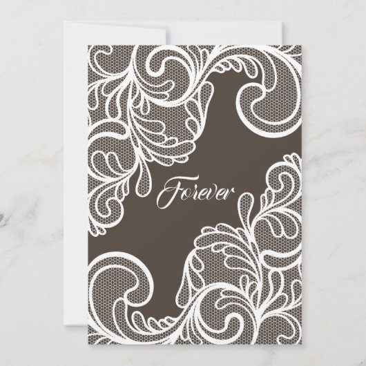 Bruin  huwelijk - Uitnodiging (Achterkant)