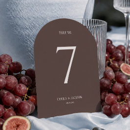 Bruin Huwelijks Tafel Nummerkaart Kaart