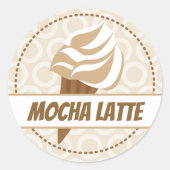 Bruin Ice Cream Circle Label (Voorkant)