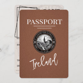 Bruin Ierland Paspoort Bewaar de datum Save The Date