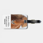 Bruin IJslands Paard Portret Bagagelabel (Achterkant horizontaal)
