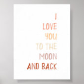 Bruin Ik hou van je naar de maan en terug print (Voorkant)