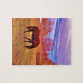 > Bruin in een droomkleurig veld Legpuzzel (Horizontaal)