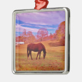 > Bruin in een droomkleurig veld Metalen Ornament (Links)