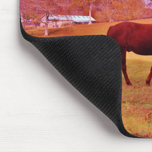 > Bruin in een droomkleurig veld Muismat (Hoek)