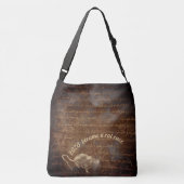 Bruin in-stijl, industrieframstijl crossbody tas (Achterkant)