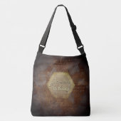 Bruin in-stijl, industrieframstijl crossbody tas (Voorkant)