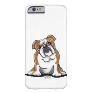 Bruin in White English Bulldog Sit  Barely There iPhone 6 Hoesje