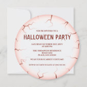 Bruin Iris Oogbal Bloeddoorlopen Oog Halloween Par Kaart (Achterkant)