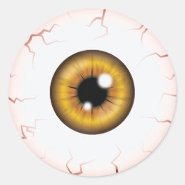 Bruin Iris Oogbal Eng Bloeddoorlopen Halloween Oog Ronde Sticker