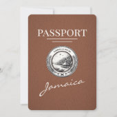 Bruin Jamaica paspoort Bewaar de datum Save The Date (Voorkant)