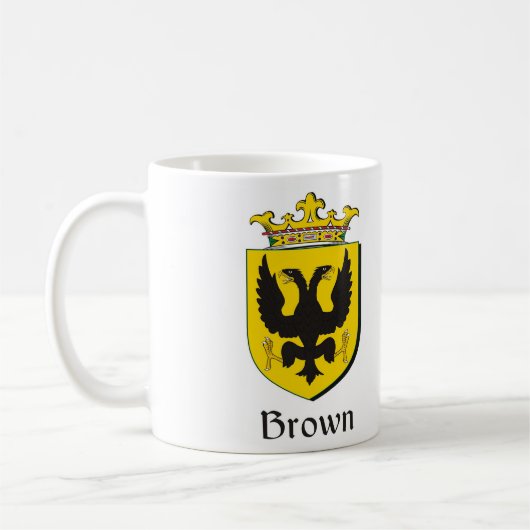 Bruin jasje van heraldica koffiemok (Links)