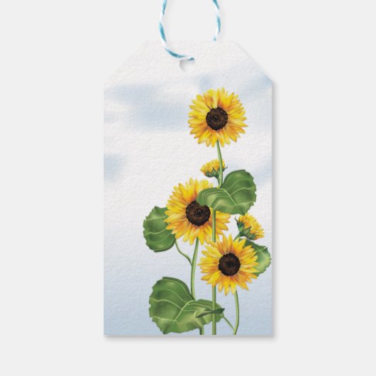 Bruin Jersey Koe Sunflower Baby shower Cadeaulabel (Achterkant)